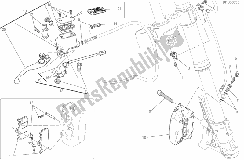 Todas las partes para Sistema De Freno Delantero de Ducati Scrambler Flat Track PRO USA 803 2016